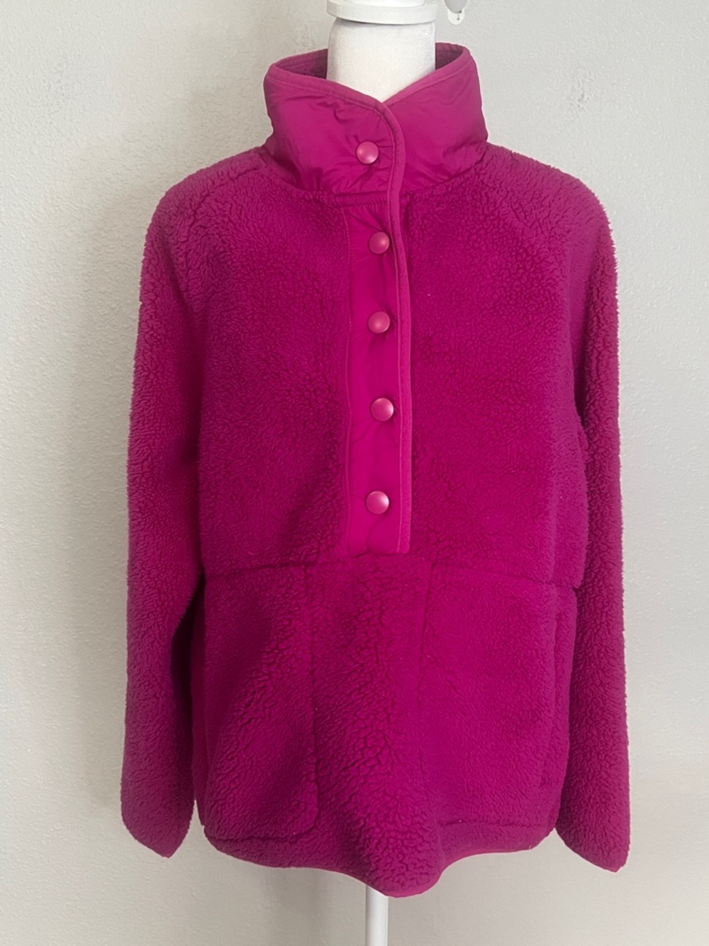 Lou & Grey Fleece Pullover Jacket Pink Size XS
